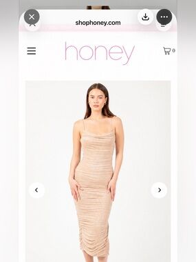 Honey Champagne Midi Dress